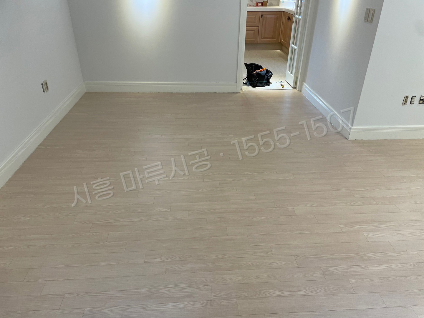 시흥 과림동 강마루 동화 나투스진 퓨어아이보리 단독주택 바닥공사 마루시공업체 시공 후