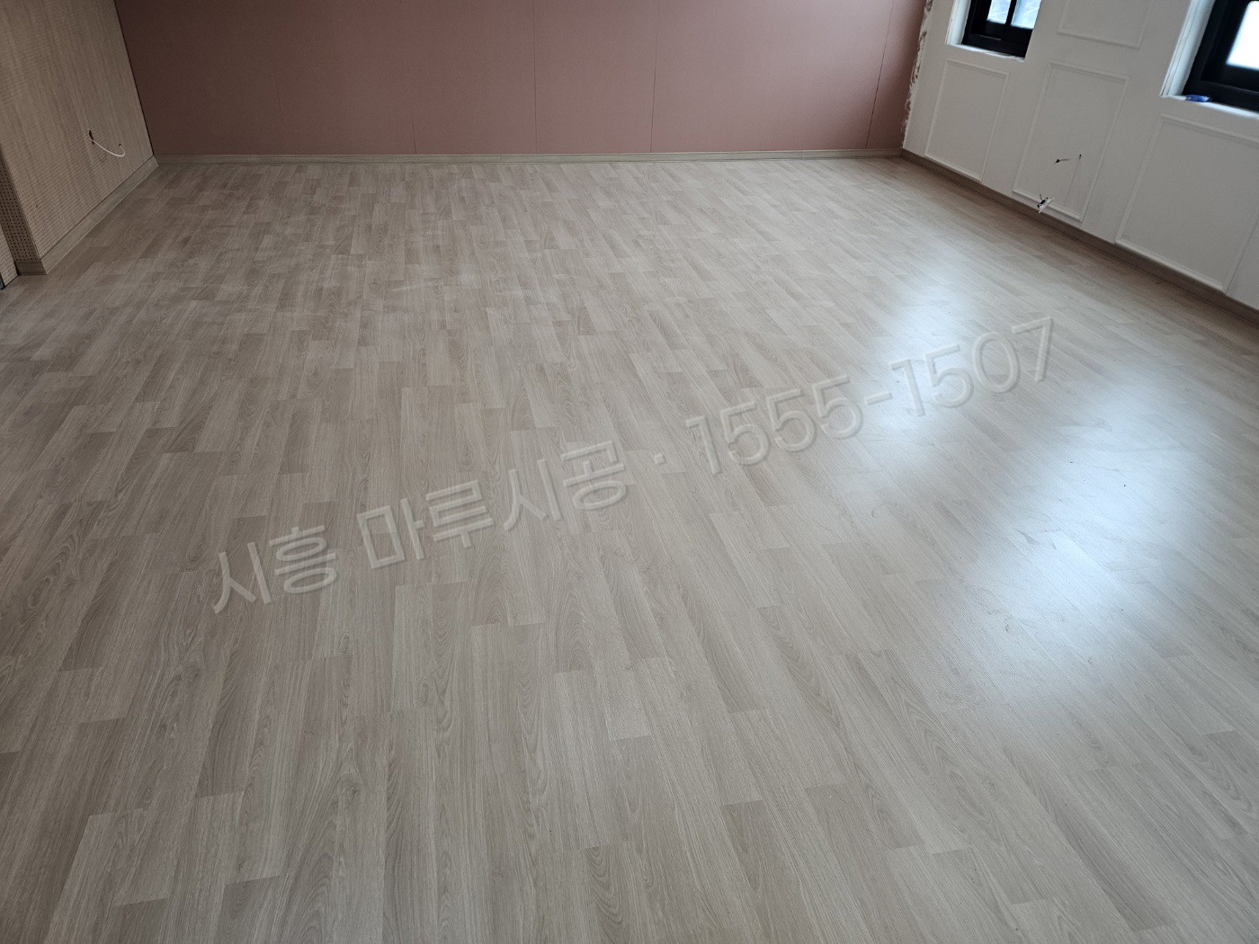 시흥 능곡동 강화마루 동화 클릭 오크스트립 상가 바닥공사 마루시공업체 시공 후