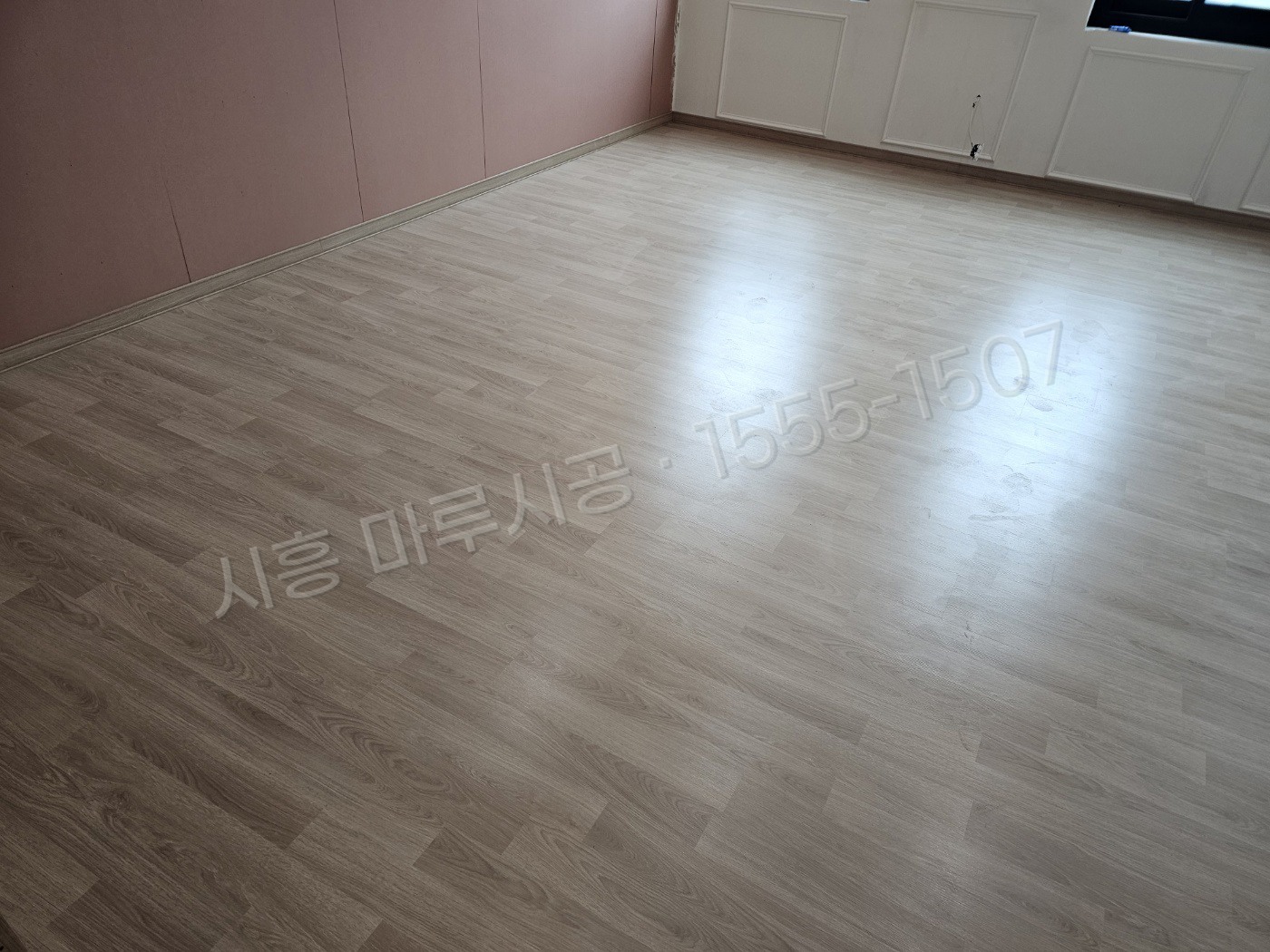 시흥 능곡동 강화마루 동화 클릭 오크스트립 상가 바닥공사 마루시공업체 시공 후